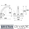 Bristan Club Budget Deck Sink Mixer Tap Dimensions